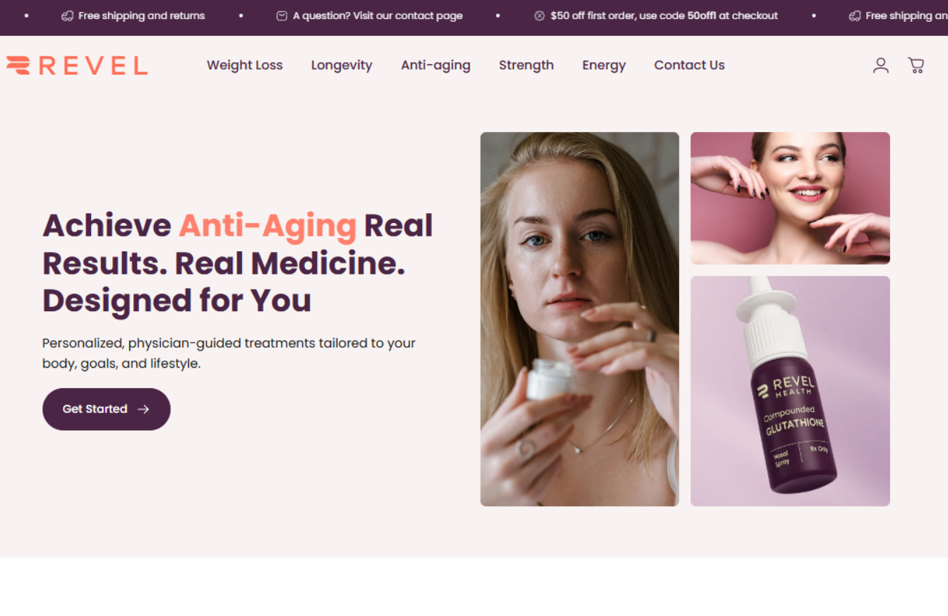 Shopify Store Development — Revel Health
